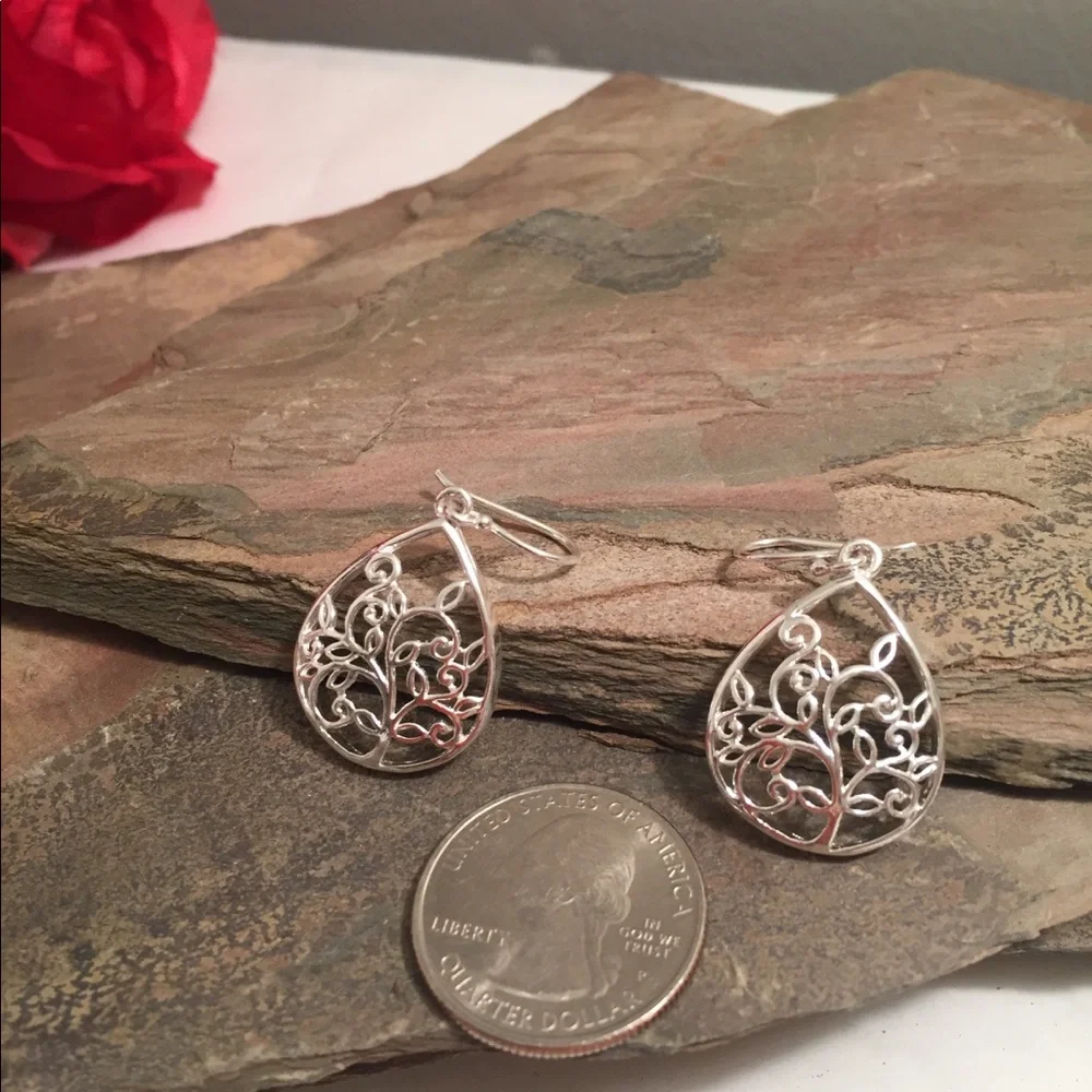 Tree of Life Feminine Silver Plated Earrings